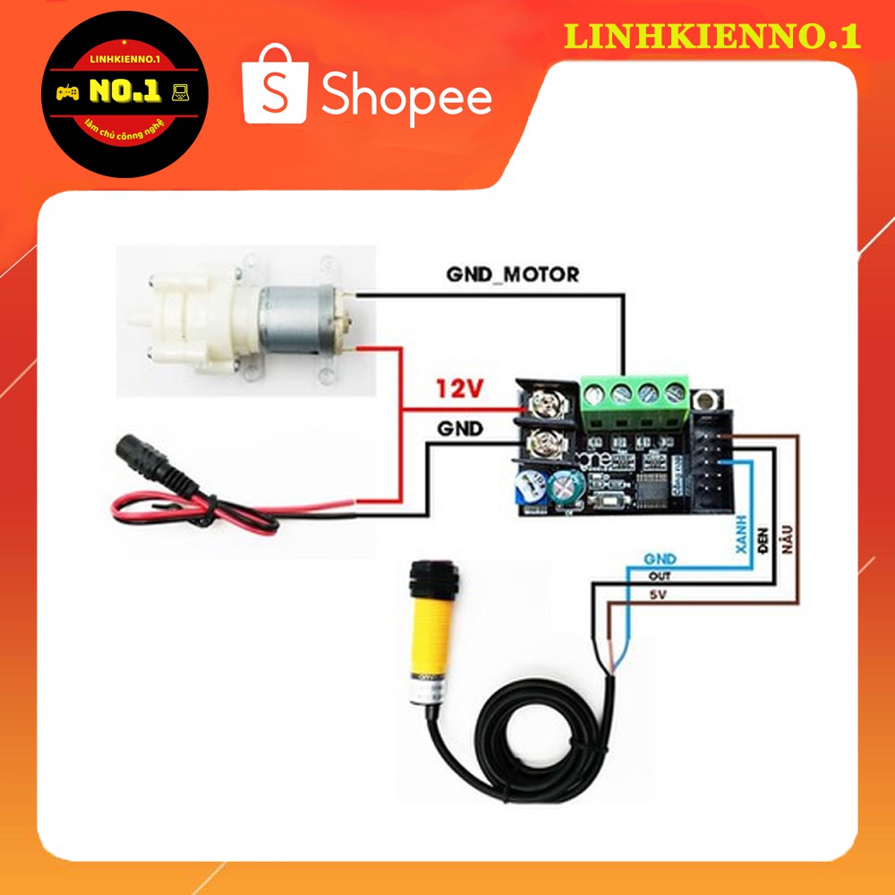 Mạch Rửa Tay Rót Rượu Tự Động Nhỏ Gọn Tiện Lợi Không Tiếp Xúc
