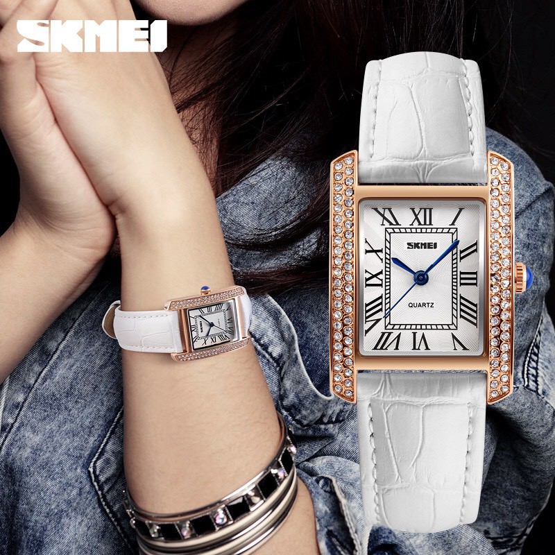 Đồng hồ nữ SKMEI 1281 dây da cao cấp phong cách trẻ trung nữ tính