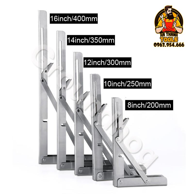 BẢN LỀ GẬP THÔNG MINH ĐÀI LOAN CHỊU LỰC 80KG - LOẠI CAO CẤP INOX BẢN DÀY CHẮC CHẮN - GIÁ ĐỠ GẤP BÀN TREO TƯỜNG XẾP GỌN