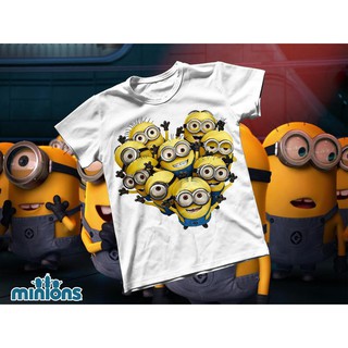 Áo thun Cotton Unisex - Movie - Minions - Minion hình trái tim
