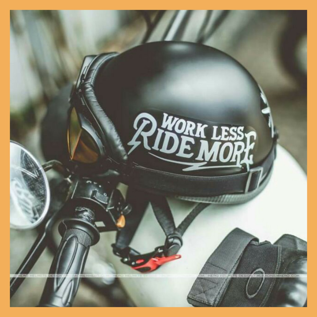 Mũ Bảo Hiểm Nửa Đầu Đua Ngựa HRB - Work Less Ride More