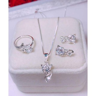 [Trang Sức Hồ Ly] ComBo dây chuyền + nhẫn + bông tai hồ ly phong thủy