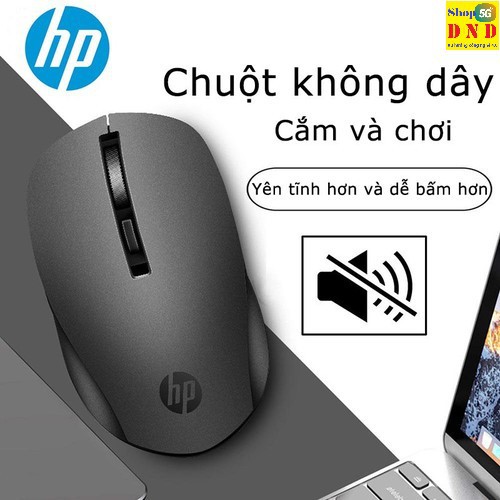 Chuột không dây HP S1000 plus - Chuột quang, phím bấm yên tĩnh new 2021