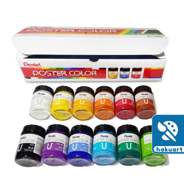 Màu Bột Pentel Poster Color Hủ Lẻ 30ml - Họa cụ Hakuart