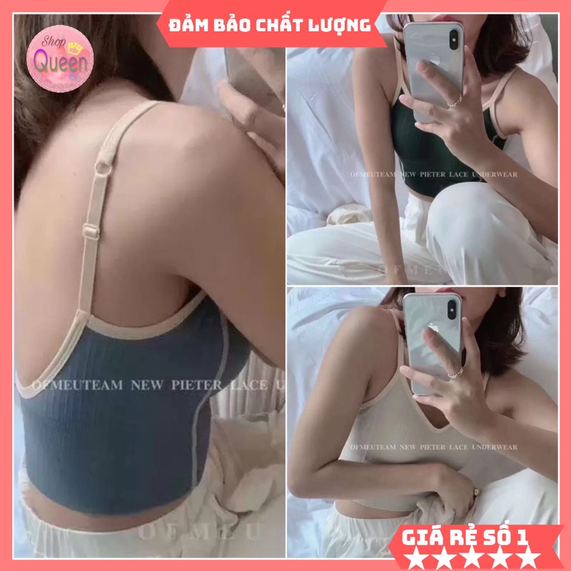 Áo bra nữ,áo ngực hở lưng không gọng nâng ngực chữ U gợi cảm chất cotton co giãn