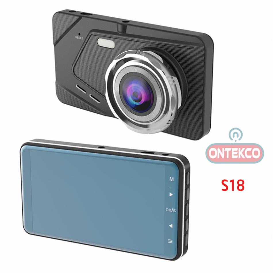 Camera hành trình ô tô chính hãng ONTEKCO Việt Nam model S18 màn hình 4 inh, mặt kính chuẩn Full HD