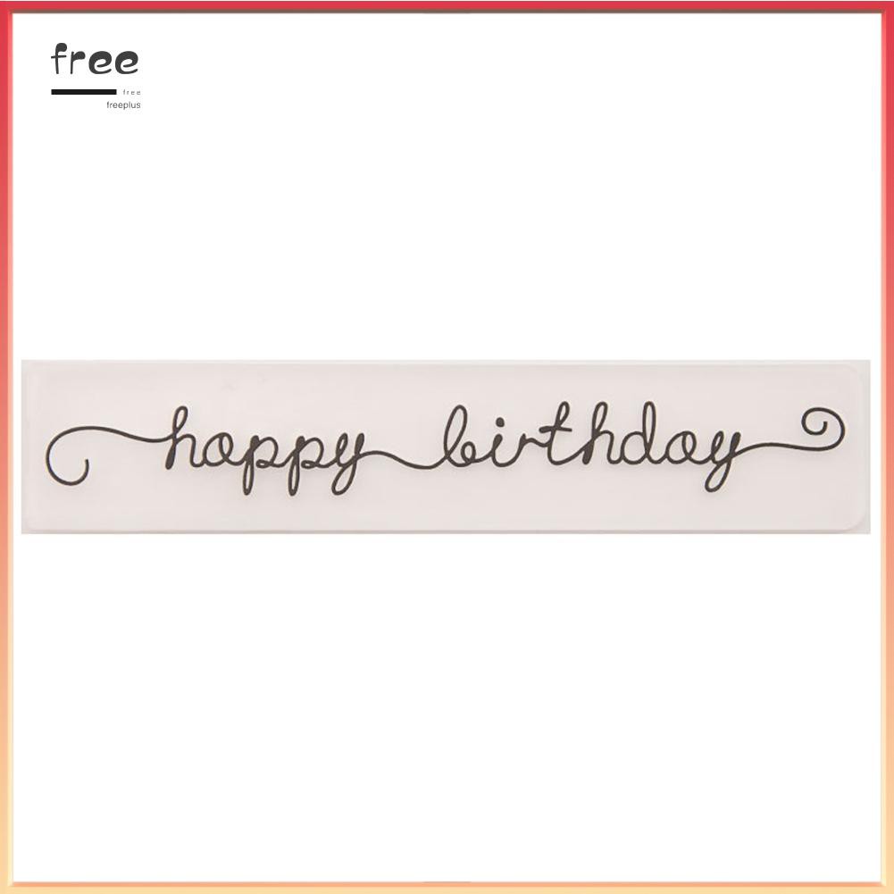 Khuôn Cắt Giấy Làm Từ Kim Loại Hình Chữ Happy Birthday Trang Trí Scrapbook