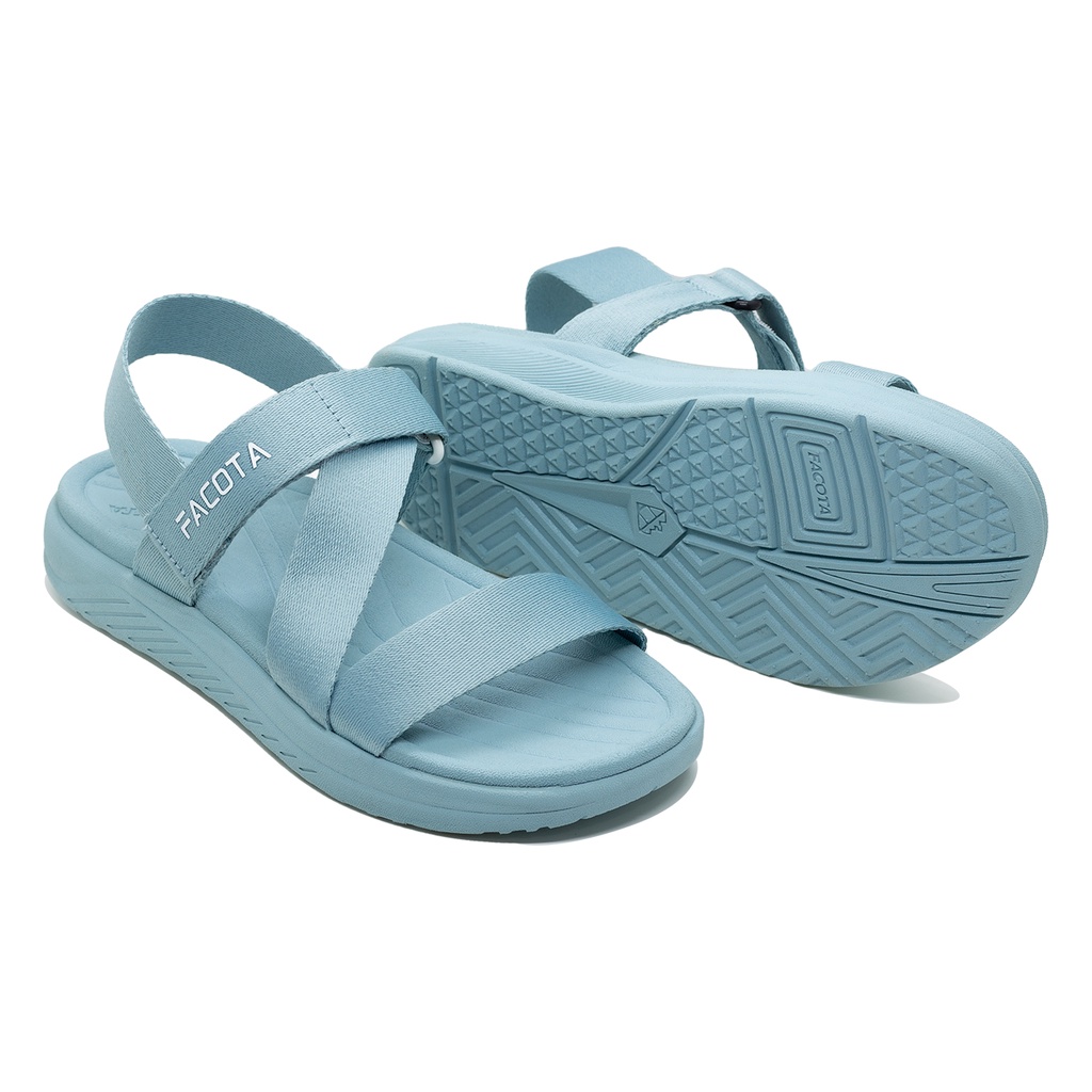 Giày sandal nữ quai dù V6 cao cấp đi học chính hãng R06 xanh ngọc