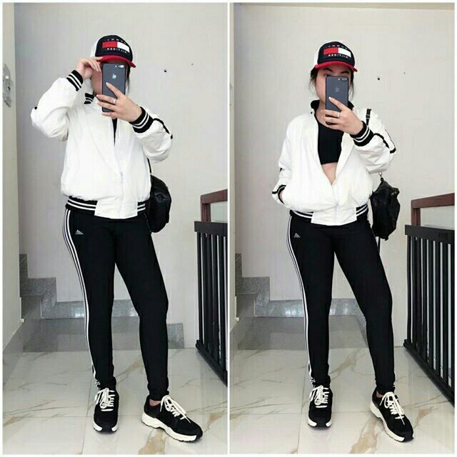 áo khoác dù viền sọc