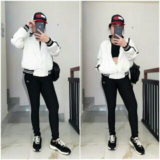 Áo khoác dù viền sọc