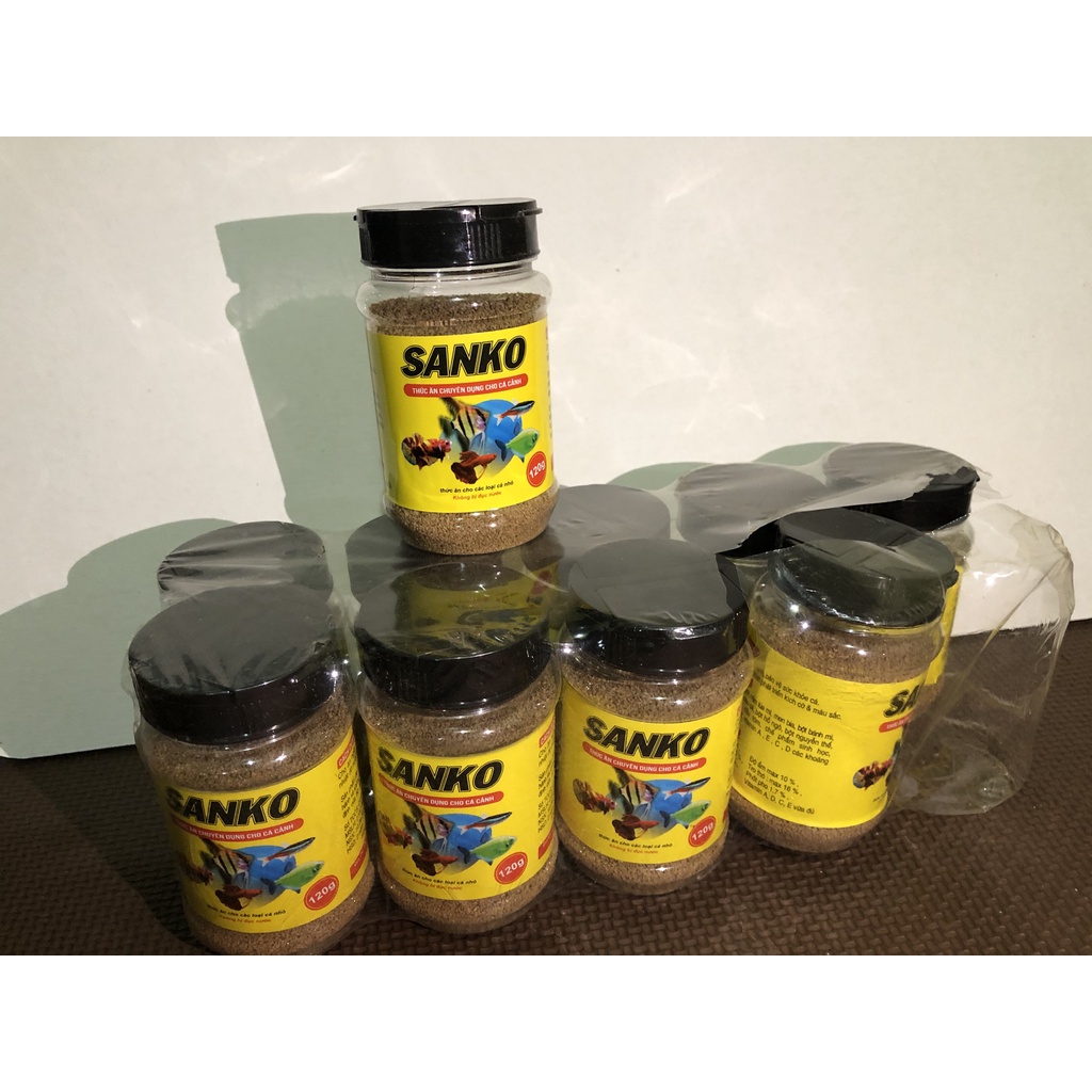 Cám cá cảnh SANKO giàu chất dinh dưỡng cho cá koi, cá vàng,cá chép và hầu hết các loại cá cảnh - Thức ăn cho cá