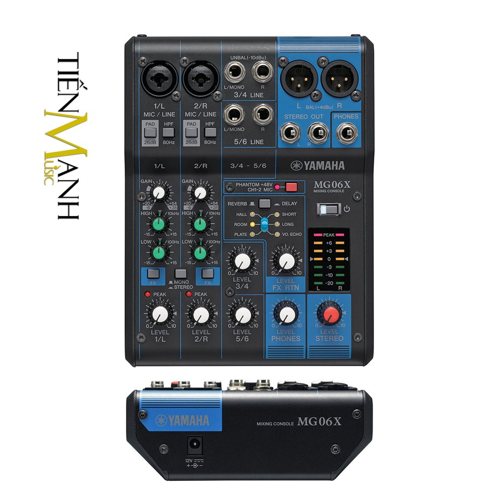 Bàn Trộn Yamaha MG06X - Mixer Mini 6 Input Compact Stereo Mixing Console MG06 Phòng Thu Studio Mix MG6 - Chính Hãng