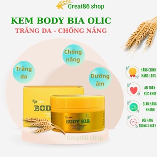 Kem Body trắng da great86 kem body bia Olic cấy trắng men bia dưỡng trắng da chống nắng toàn thân 100g