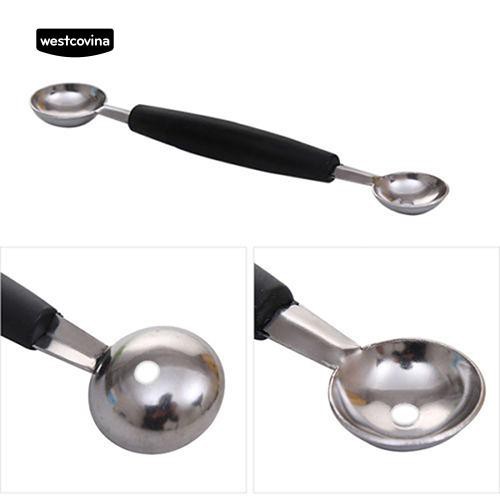 Muỗng Múc Trái Cây 2 Đầu Bằng Thép Không Gỉ