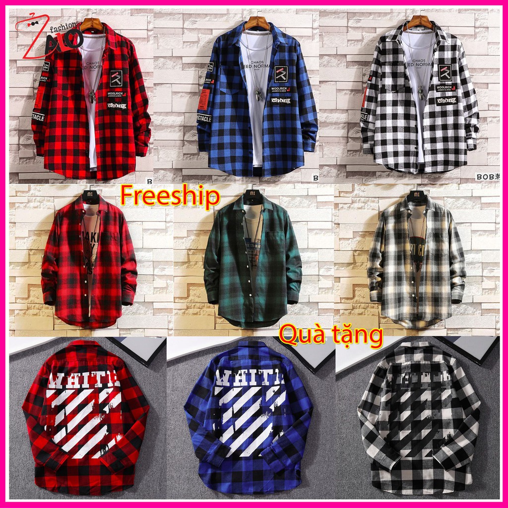 Áo Khoác Sơ Mi Caro Flannel Áo chống nắng dài tay nhiều màu Unisex | BigBuy360 - bigbuy360.vn