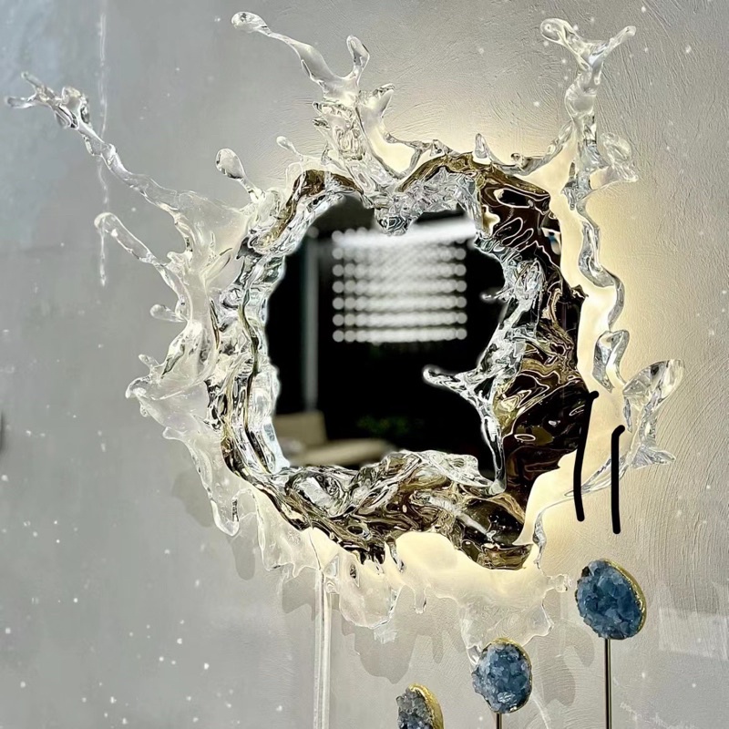 Gương treo tường hình khối nước Water Drops Mirror phong cách Bắc Âu