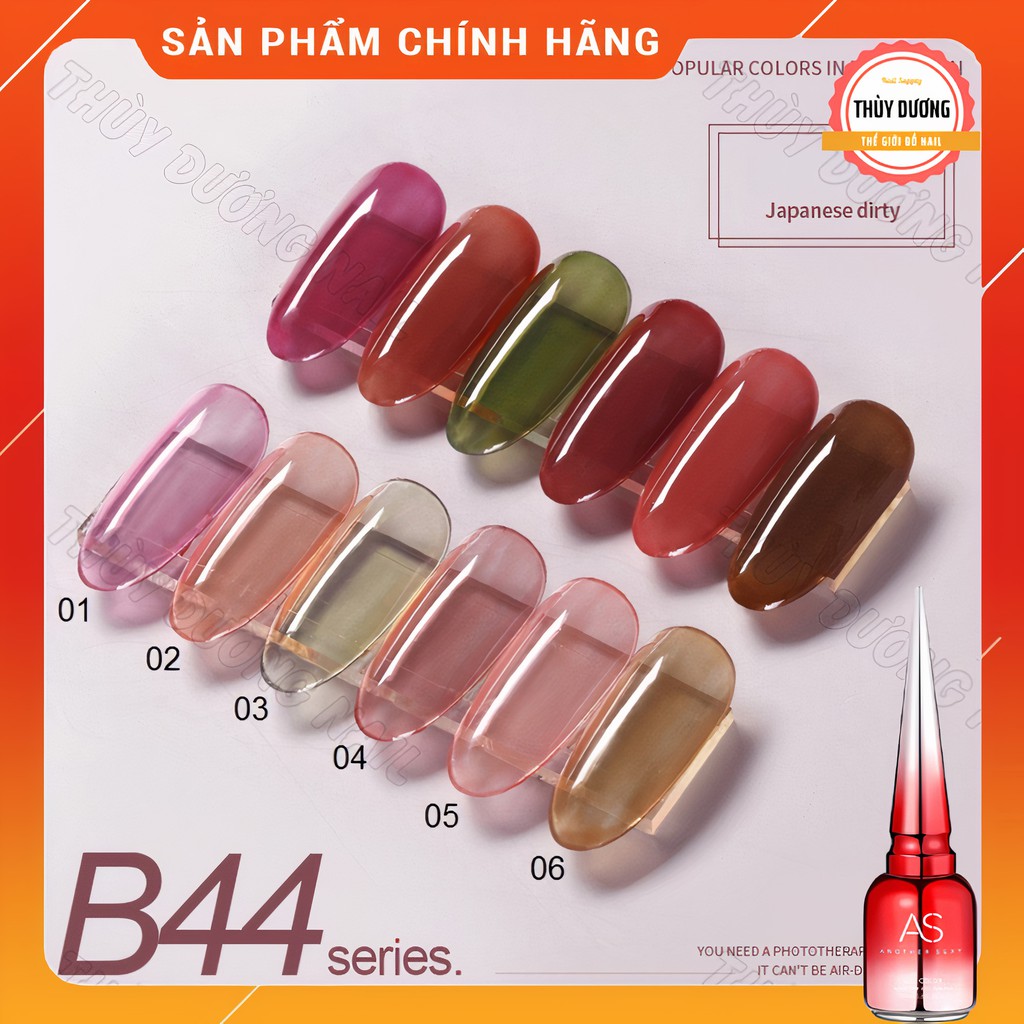 Sơn gel AS chính hãng chai đỏ mã B44 (sơn thạch) 15ml