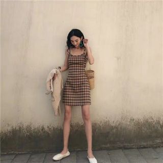 [ Ảnh thật ] Váy 2 dây caro sexy