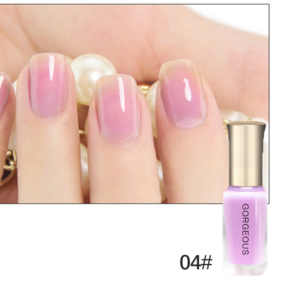 Hàng Có Sẵn Sơn Móng Tay Dạng Thạch Sơn Móng Tay Trong Mờ Màu Kẹo Khô Nhanh 10Ml Không Bóc Được Thanh Toán Khi Nhận Hàng