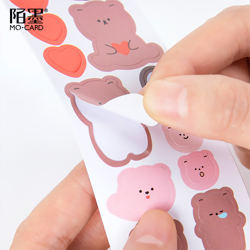 Set 2 tờ miếng dán giấy washi trang trí tập ảnh màu sắc cầu vồng DIY