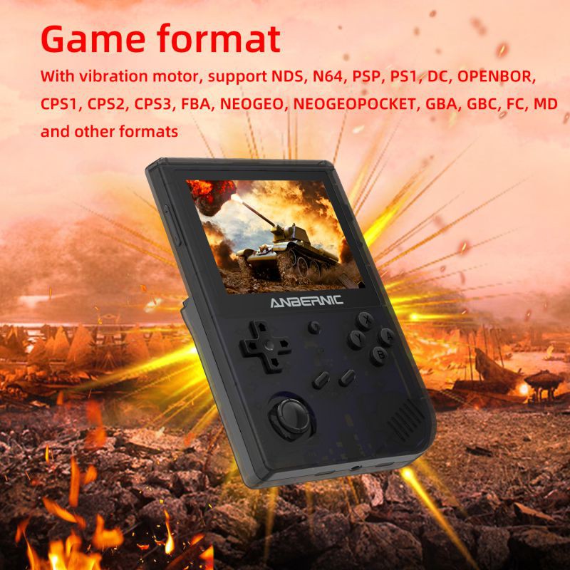 Máy Chơi Game Cầm Tay RG351V Phiên Bản Mới Hỗ Trợ Cực Mượt PSP/PS1/Dreamcast Tích Hợp Sẵn Hơn 2500 Games