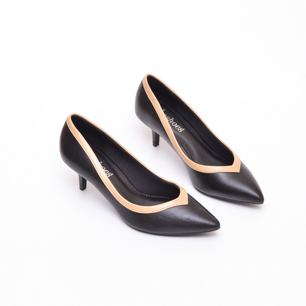 [Mã BMLTA50 giảm 10% đơn 99K] Giày Cao Gót Đế Nhọn Viền Nổi Da PU 5cm Evashoes - EVA0049