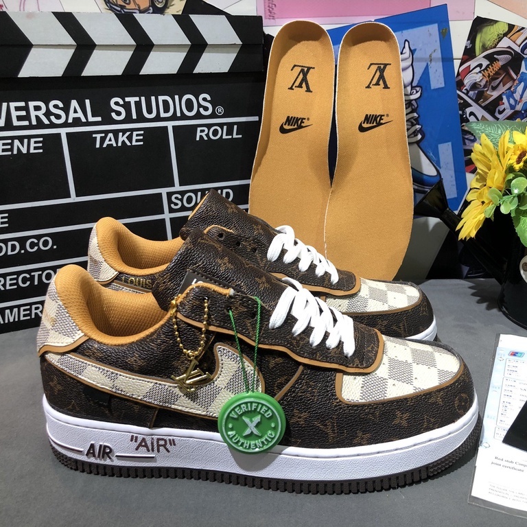 Giày _Louis Vuitton x _Nike Air Force 1, Full Box Bill 99% S.Cấp