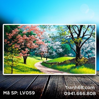 Tranh đính đá  Con Đường Hạnh Phúc LV059 kích thước 118*78cm.