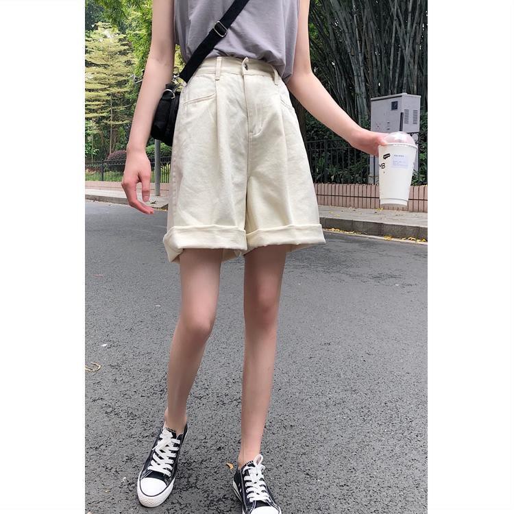 quần ngắn dành cho nữ Lưng Cao Ống Rộng Phong Cách Hàn Quốc | BigBuy360 - bigbuy360.vn
