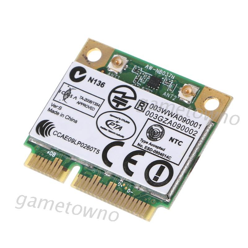 Card Wifi Không Dây Mini Pci-e Cho Azurewave Aw-nb037h 802.11nbg + Bluetooth 3.0 Thẻ