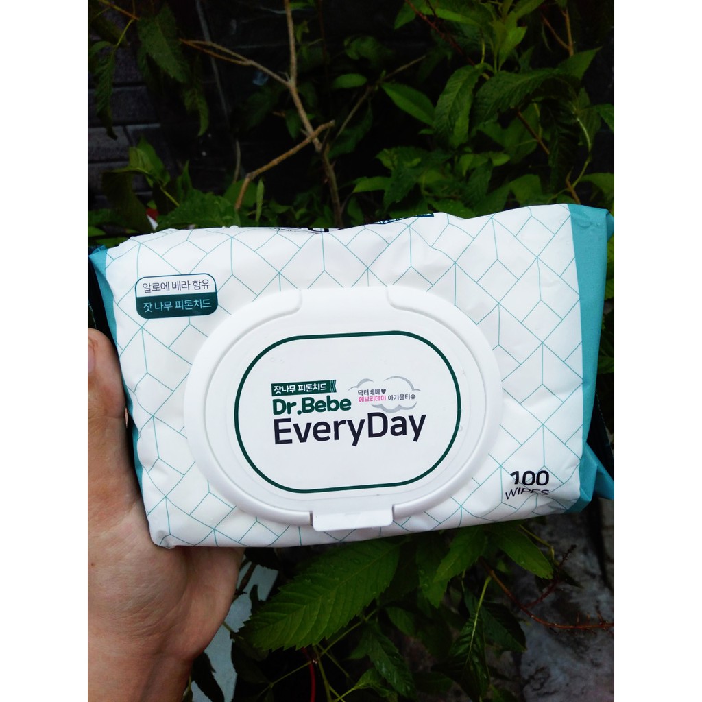 Khăn ướt tẩy trang đa năng Dr.Bebe chính hãng Hàn Quốc 100 miếng NPP Shoptido