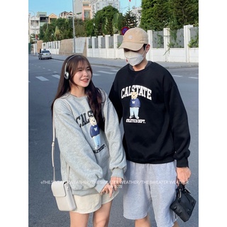 Áo nỉ bông gấu in nổi the.sweaterweather TSW