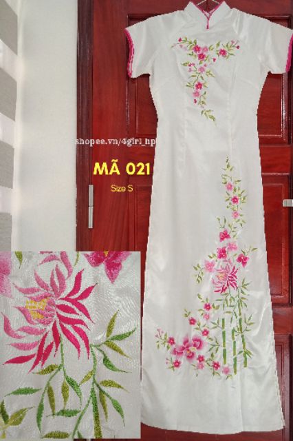 Áo dài nữ thêu 1001 họa tiết và màu sẵc