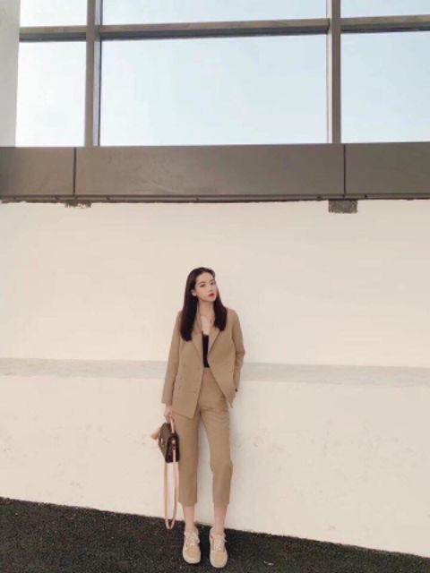 [ SIÊU PHẨM ] Set vest quần suông nude + đen (ko kèm áo trong) SVD00035 rẻ nhất | BigBuy360 - bigbuy360.vn