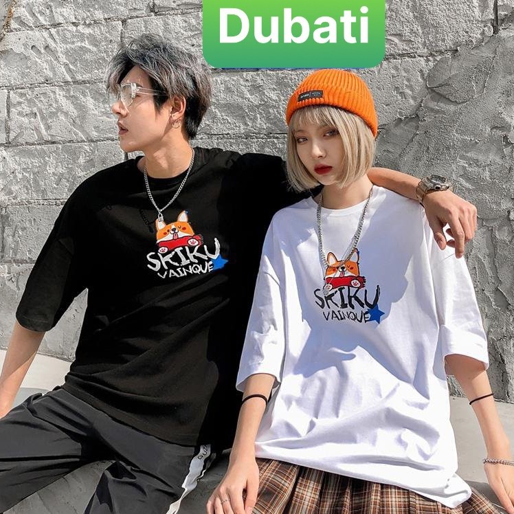 ÁO THUN NAM NỮ, ÁO CẶP, ÁO TAY LỠ SKIKU PHONG CÁCH HÀN QUỐC - SKIKU- DUBATI FASHION