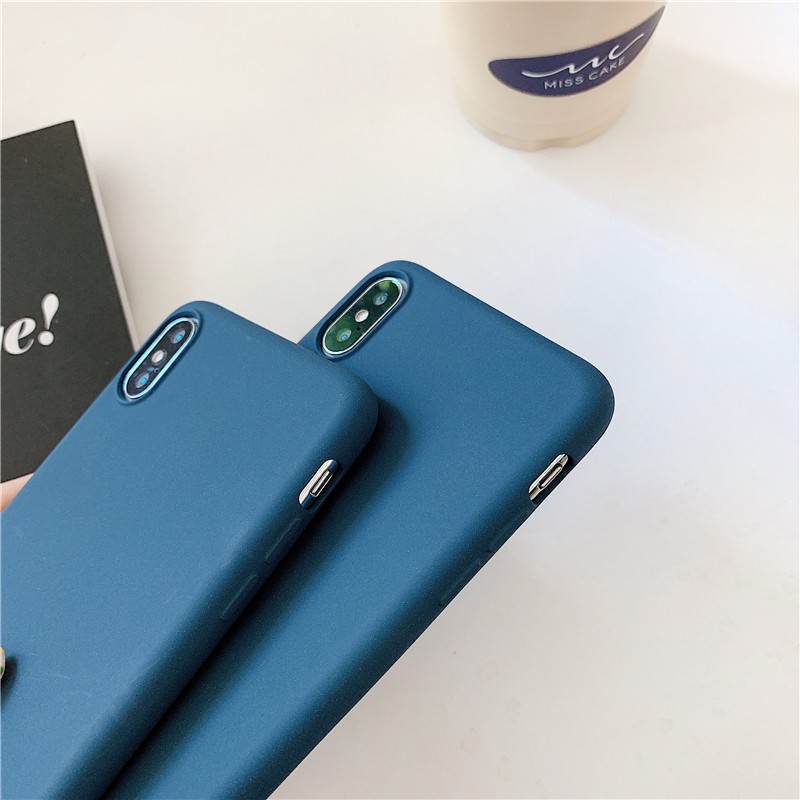 Ốp xiaomi redmi note 7 4X 4 3 2 3/3S 4A 4X 5 5A 5plus 6 6a 6pro note5/Pro S2 solid blue casing