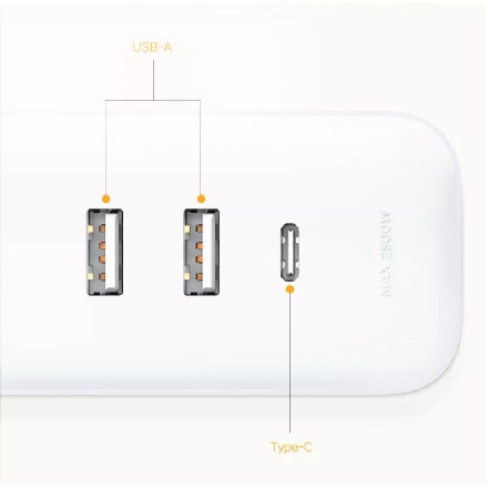 Ổ cắm điện Xiaomi tích hợp sạc nhanh 20w 2 USB 1 Type C XMCXB05QM BHR5094CN Power Strip