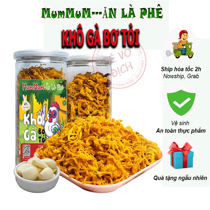 Khô gà bơ tỏi 300g MumMum Food đồ ăn vặt Hà nội ngon chất lượng an toàn