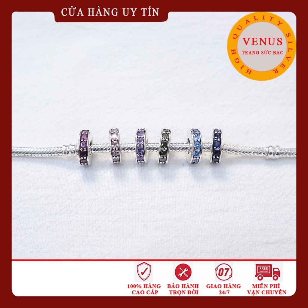 [Charm bạc 925 cao cấp] Charm space đá 6 màu- Mã sản phẩm VENUSS4