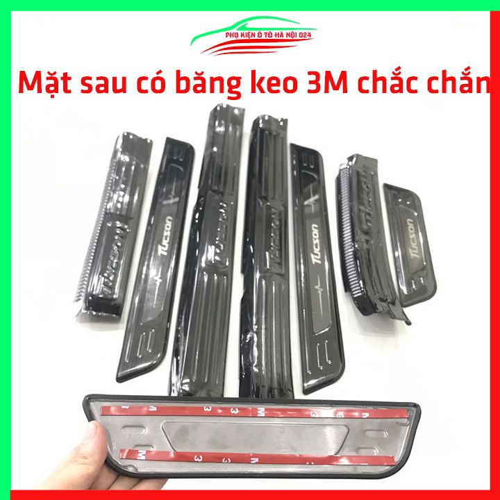 Ốp bậc cửa nẹp bước chân TITAN ô tô Tucson 2016-2019 chống trầy bảo vệ xe