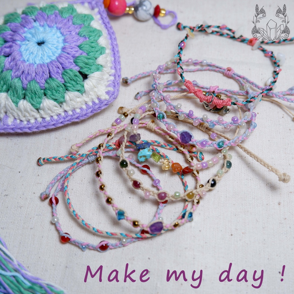 Make My Day 🌻💜🌞  vòng tay handmade, thiên nhiên, thủ công xinh xắn