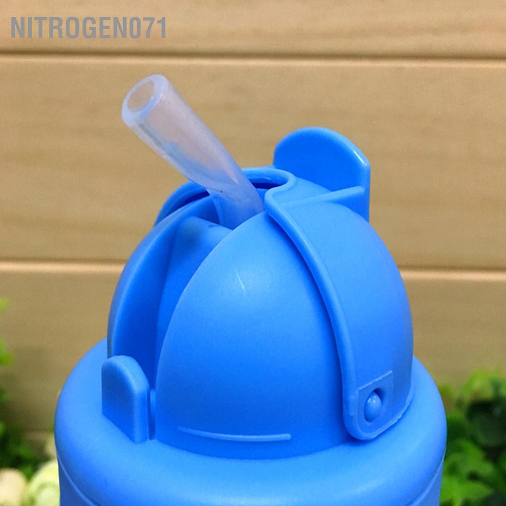 Nitrogen071 Bình Nước Thể Thao Có Ống Hút Hình  Dễ Thương Nhiều Màu Sắc Cho Bé