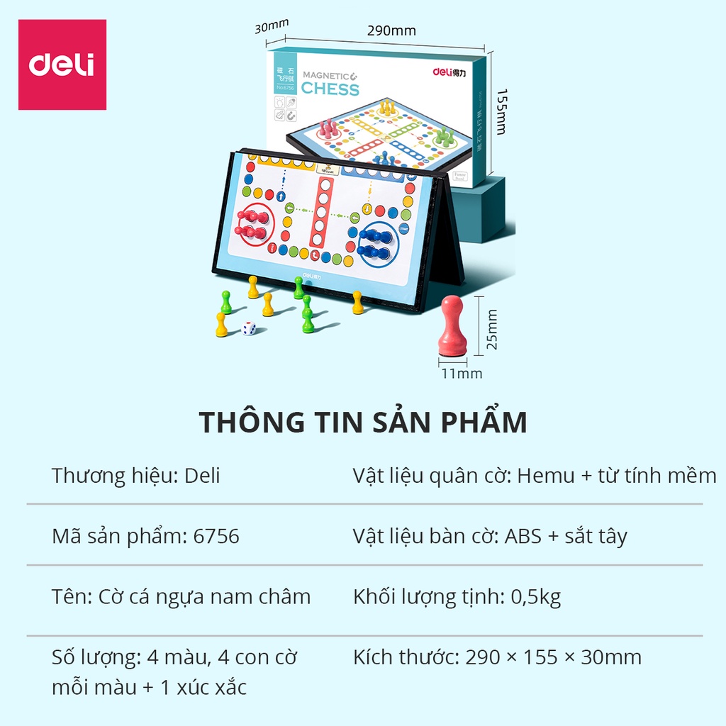 Bộ đồ chơi cá ngựa có năm chân hút bằng nhựa Deli - loại bằng nhựa/ gỗ - phù hợp cho bé từ 3 tuổi - 6756 / 18646