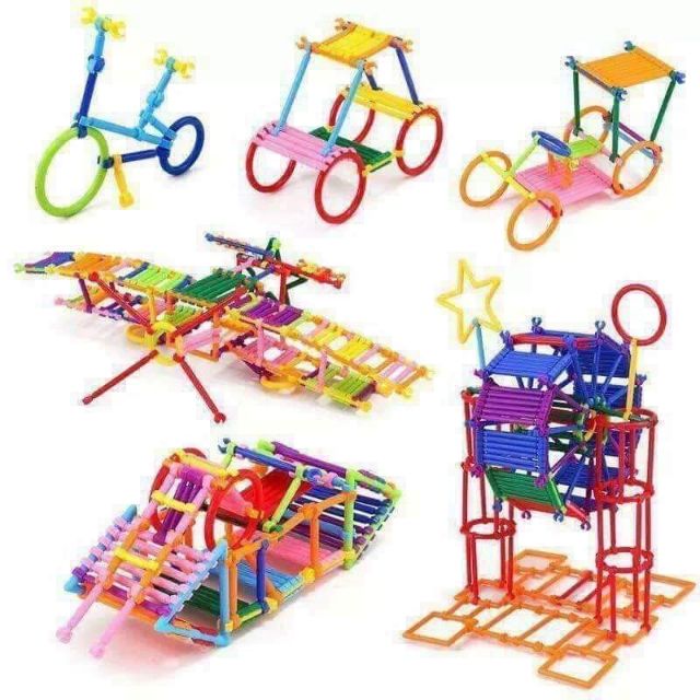 BỘ XẾP HÌNH QUE CHO BÉ THA HỒ SÁNG TẠO