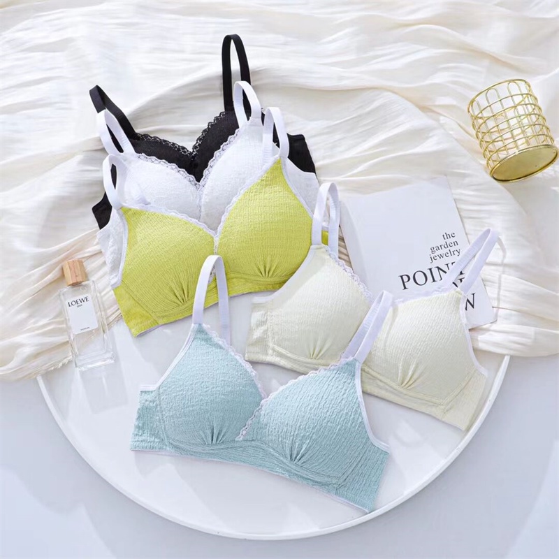 Áo Ngực Cotton Mềm Mại Không Gọng Có Mút Nâng Ngực Thời Trang Quyến Rũ Cho Nữ