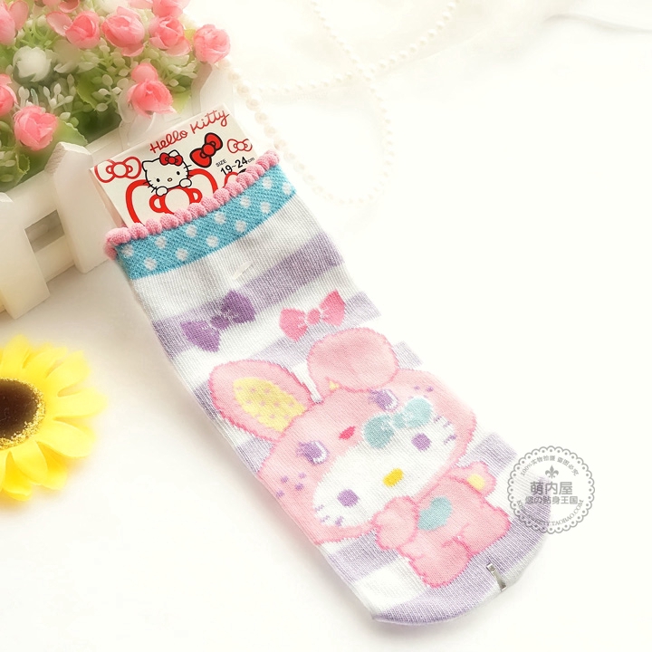 Hello kitty Vớ cotton Cổ Thấp In Họa Tiết Hoạt Hình sesame street / elmo Dễ Thương Thời Trang Cho Nữ
