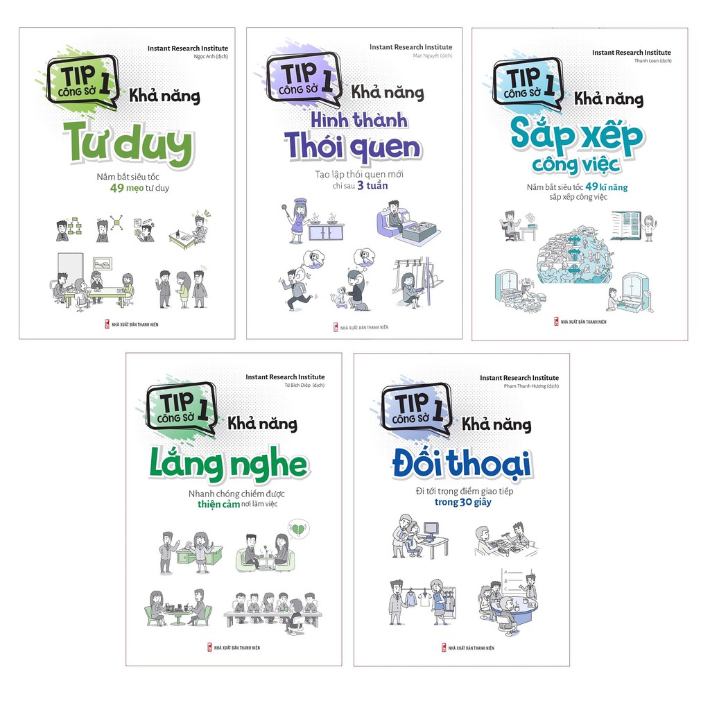 Sách Combo Tip Công Sở 1 ( Bộ 5 cuốn) Tặng Kèm Sổ Tay