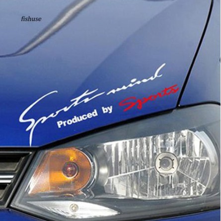 Tem dán decal Logo phản quang chữ Sport Sports mind sportmind xe hơi ô tô tương thích Toyota Vios Innova Hyundai Accent
