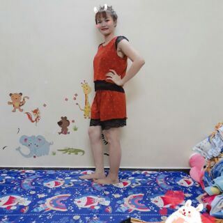Bộ đồ lụa thái phối ren hàng nhập Thái Lan BDRTL
