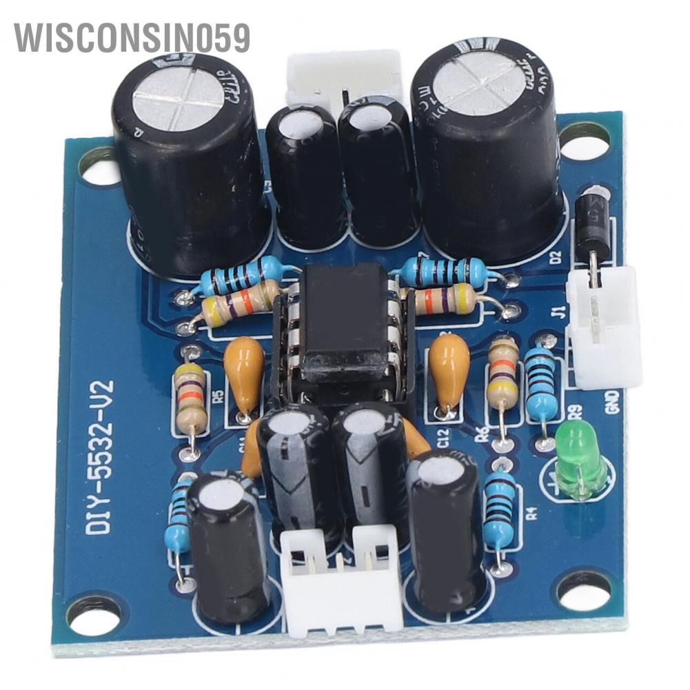 Wisconsin059 Bảng mạch tiền khuếch đại PCB Bảng điều khiển đơn phía trước Bảng điều khiển kép Thiết kế 5 lần Độ phóng đại 12‑35V